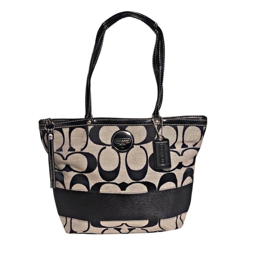 Coach Signature Stripe Tote